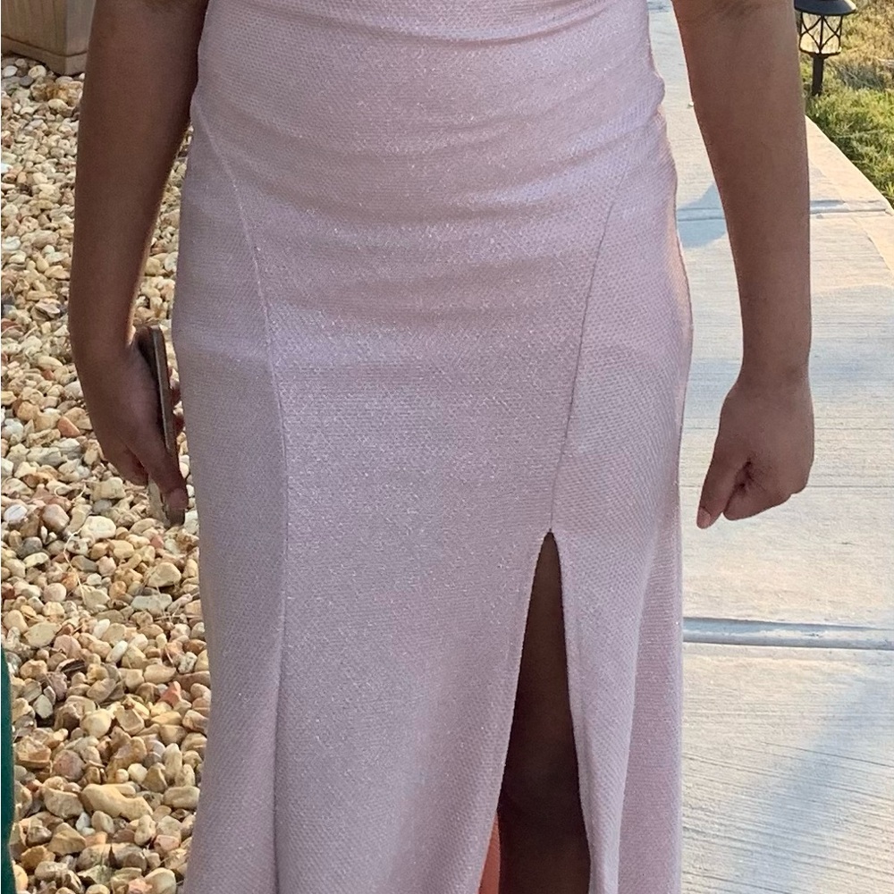 Elegant Sparkling Pink Sleeveless Gown…perfect for homecoming or formal event